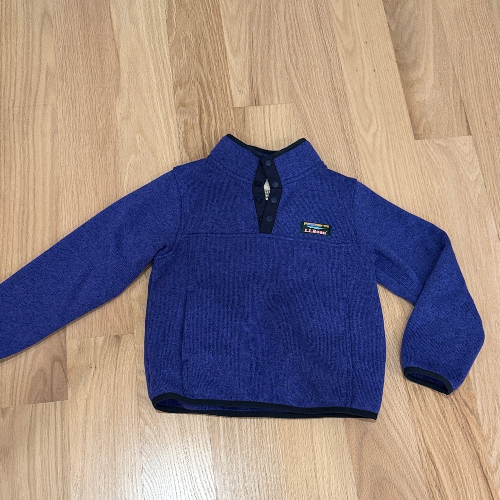 LL Bean | Blue Fleece Knit Pullover